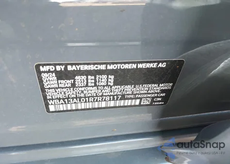 2024 BMW M235 Gran Coupe I xDrive z USA, uszkodzony, nr VIN WBA13AL01R7R78117